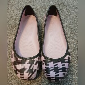 RARE Pink and Black Checkered CROCS